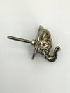 Elephant Design Metal Knob - Silver