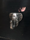 Elephant Design Metal Knob - Antique Silver