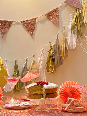 Luxe Pink Glitter Sparkle Bunting