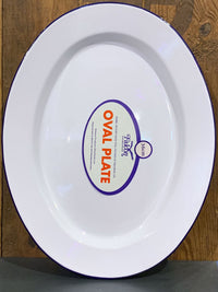 Falcon Enamel Large Oval Plate - 36cm