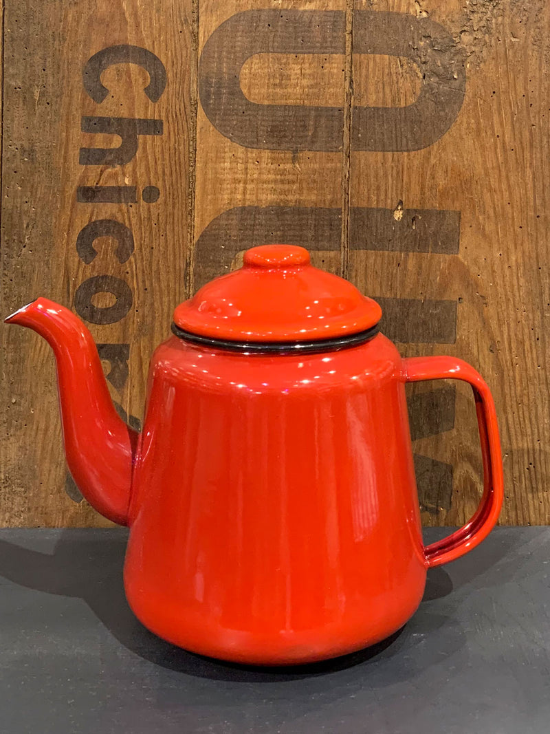 Falcon Enamel Tea Pot Red