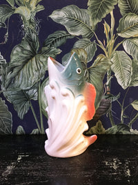 Kitsch Fish Vase - Green & Orange