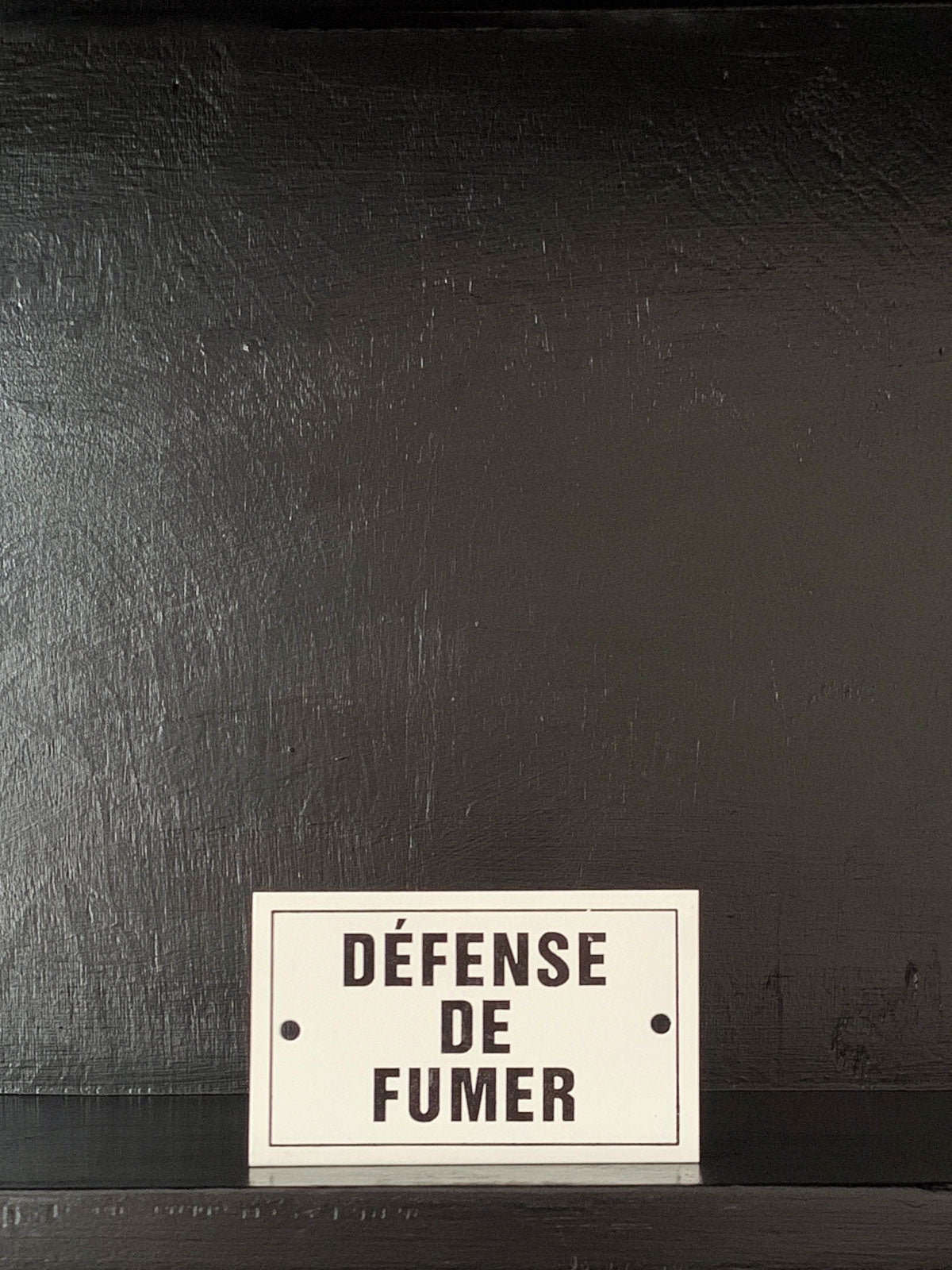 French Enamel Plaque - Défense de fumer