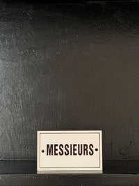 French Enamel Plaque - Messieurs