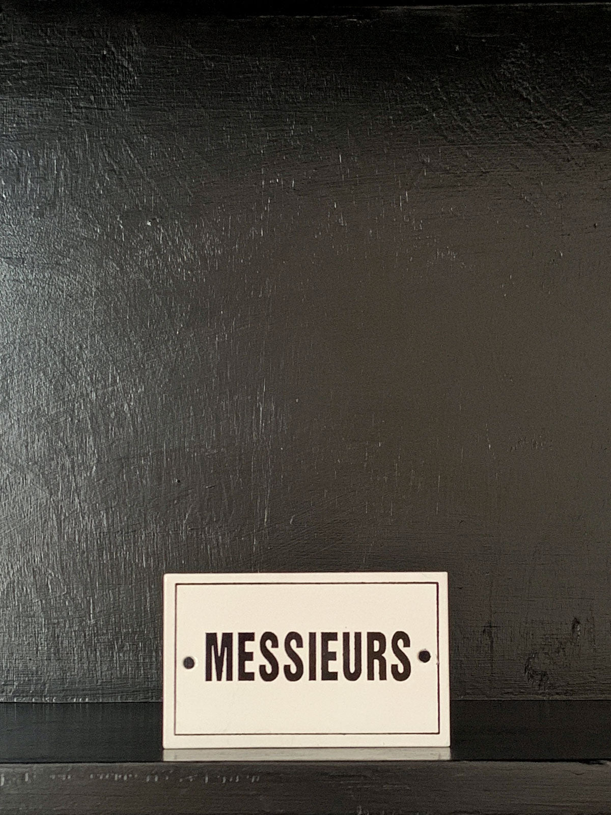 French Enamel Plaque - Messieurs