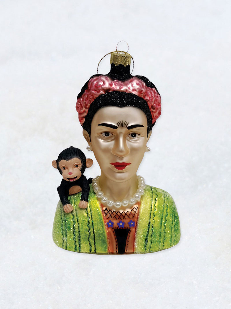 Christmas Ornament - Frida with Monkey