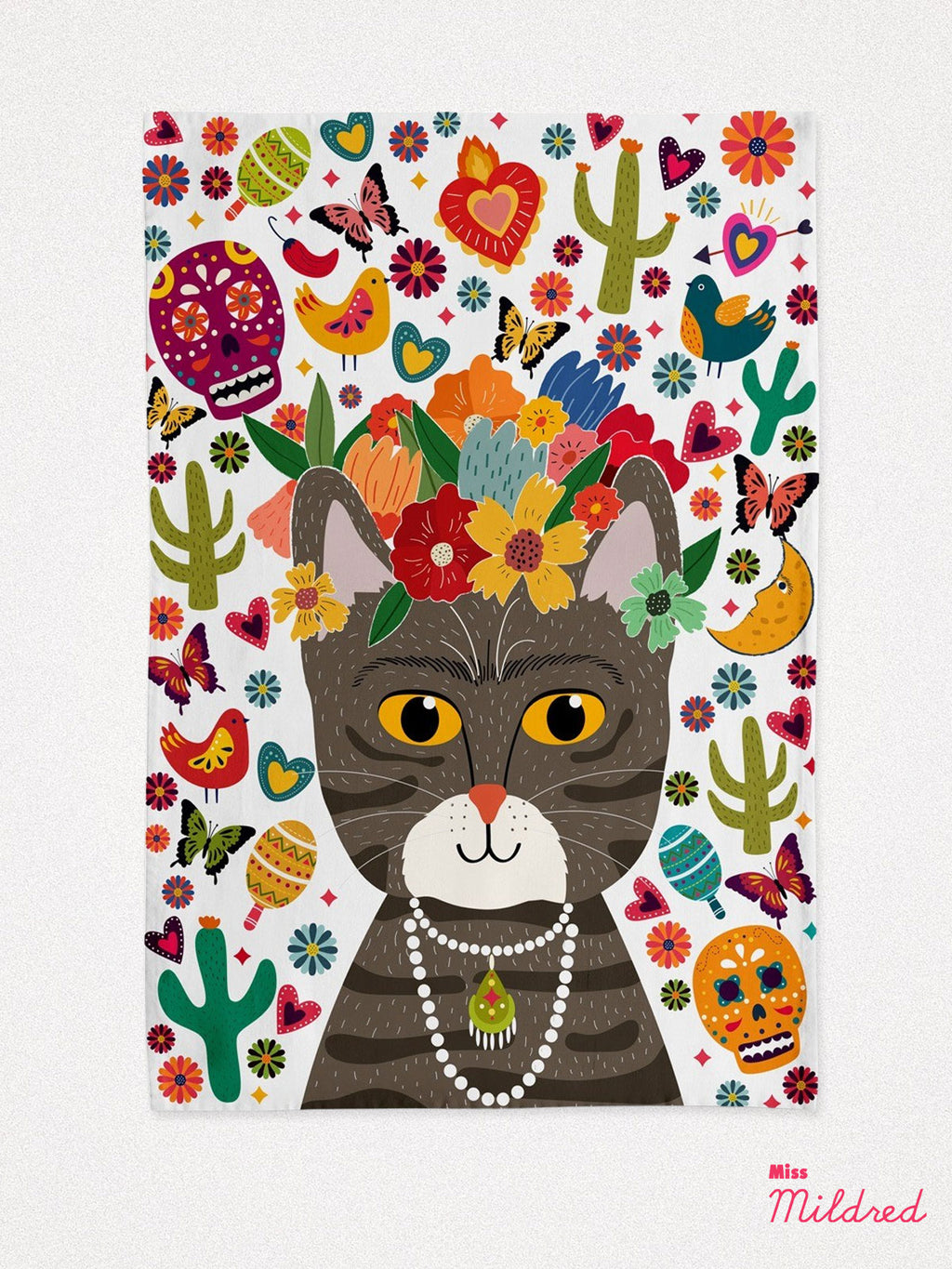 Frida Catlo - Cotton Tea Towel