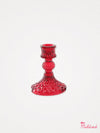 Glass Candle Holder 10cm - Red