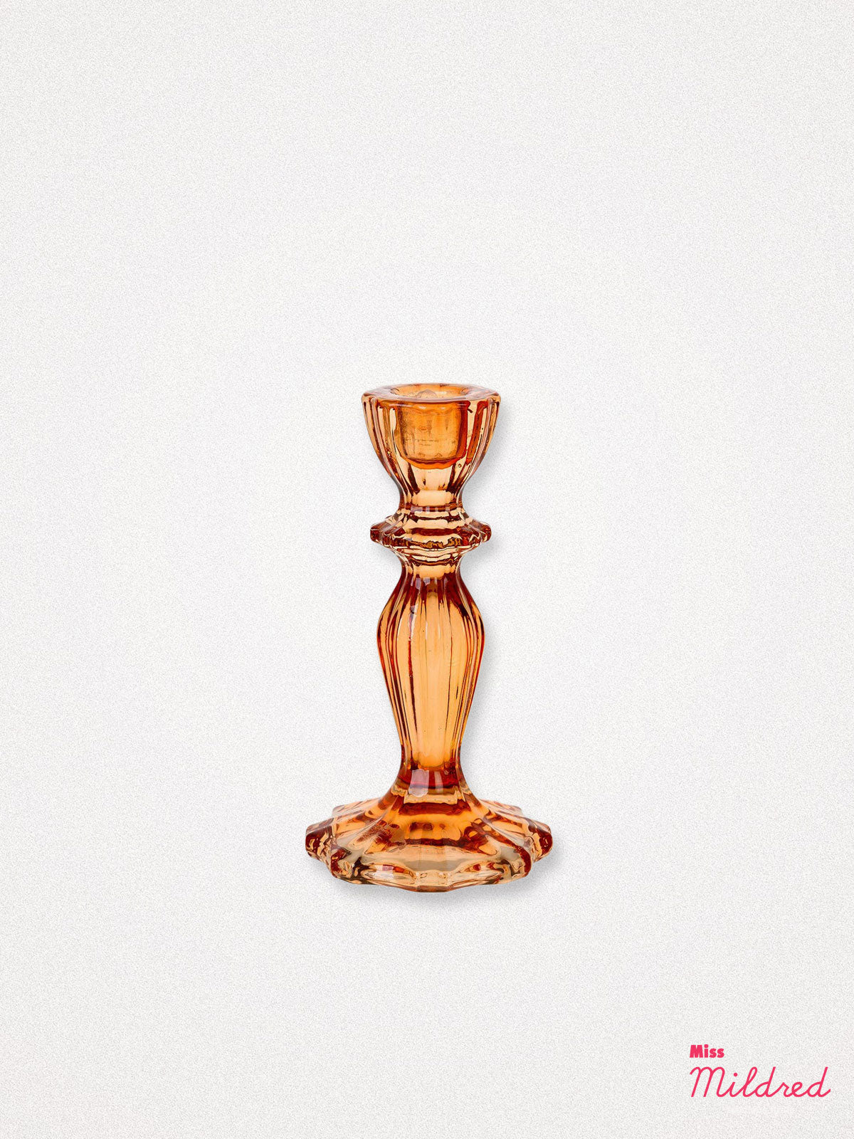 Glass Candle Holder - Orange