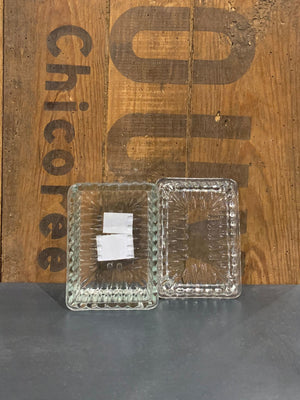 Traditional Style Glass Butter Box