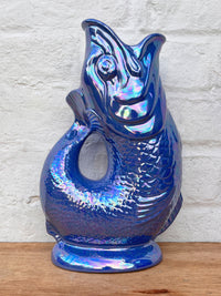 Gluggle Jug  Extra Large Sea Blue Lustre