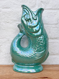 Gluggle Jug Extra Large Sea Green Lustre