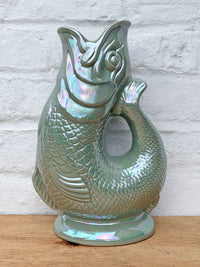 Gluggle Jug  Extra Large Sage Green Lustre