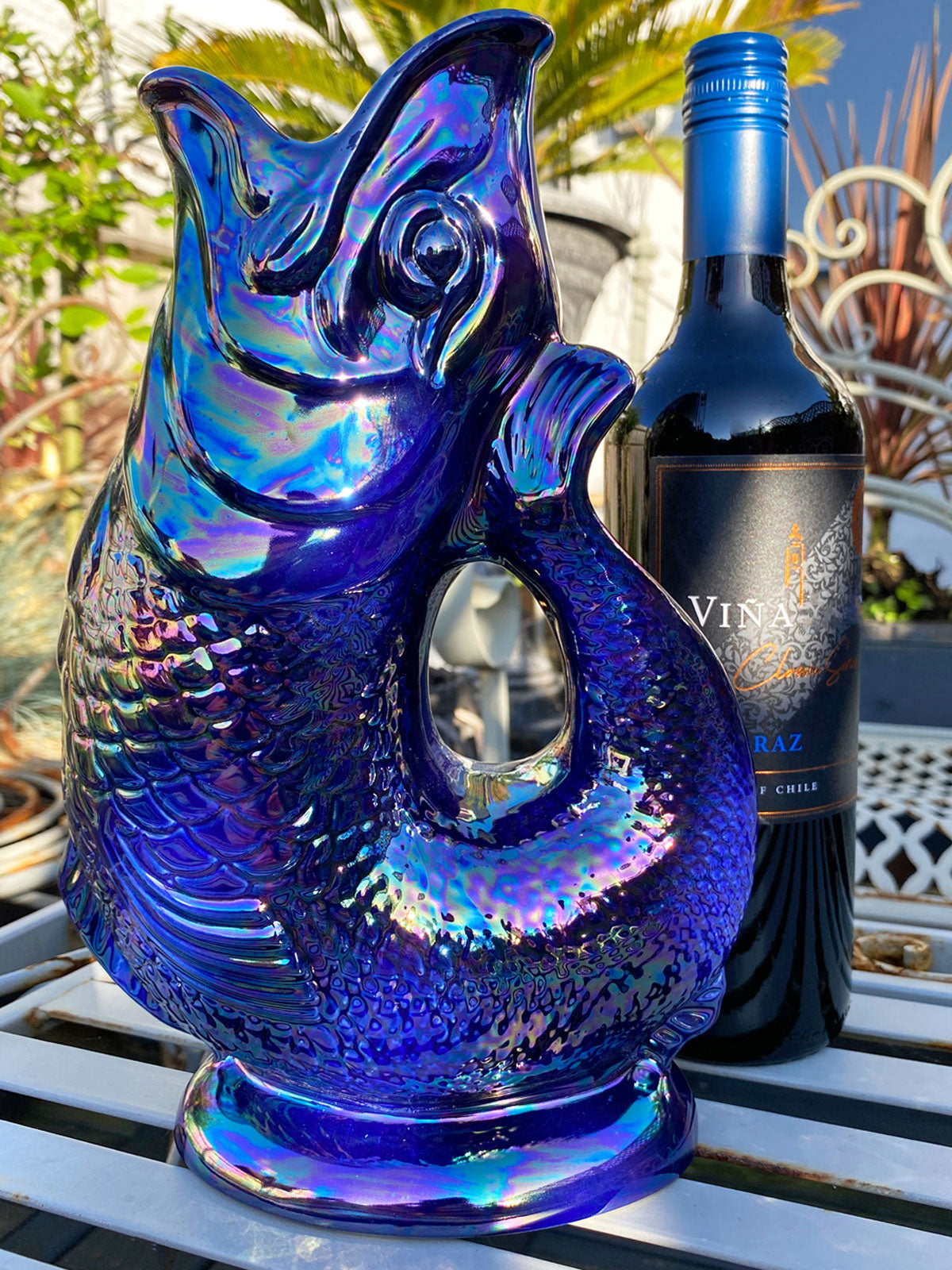 Gluggle Jug Extra Large Cobalt Blue Lustre