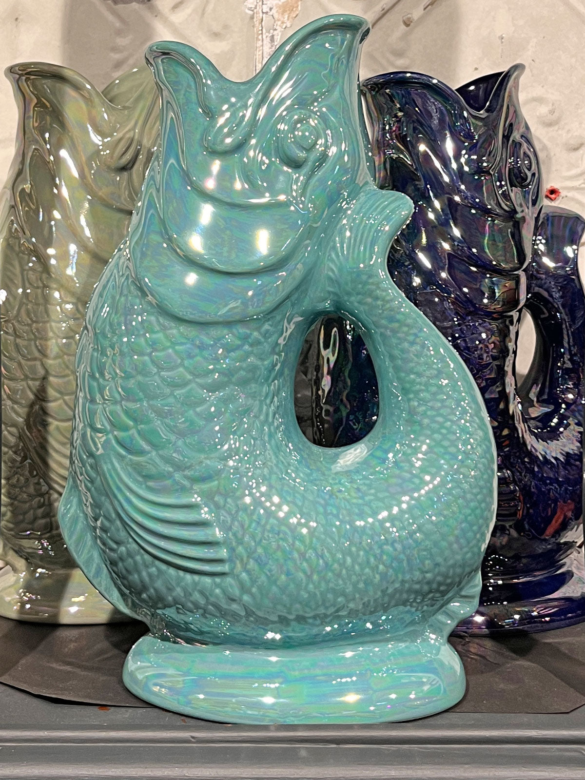 Gluggle Jug Extra Large Sea Green Lustre