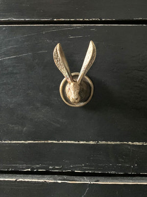 Metal Hare Drawer Knob - Gold
