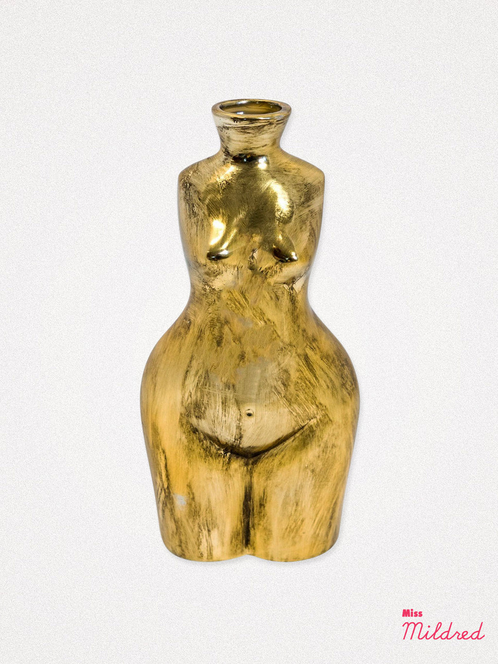 Female Torso Ceramic Vase Gold - Large