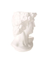 Large Greek David Head Bust Planter Pot - White