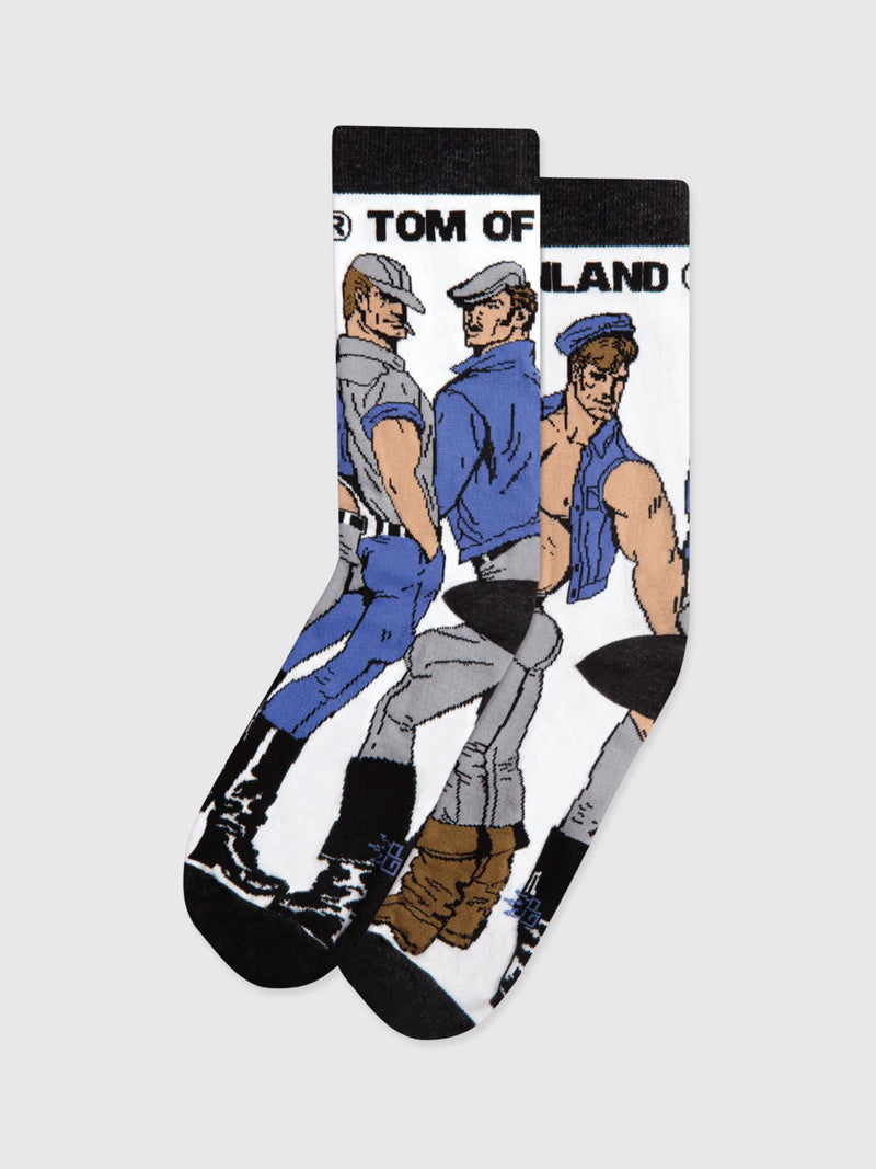 Gumball Poodle - Tom Of Finland Socks - White