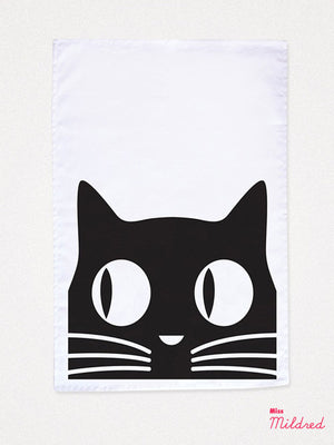 Black Cat - Cotton Tea Towel