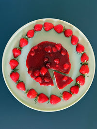 Jadeite Glass Large Cake Stand - 33cm