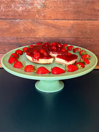 Jadeite Glass Large Cake Stand - 33cm