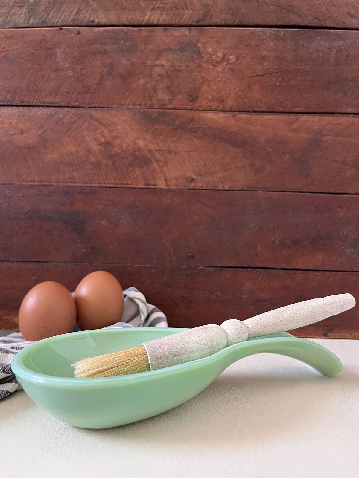 Jadeite Glass Spoon Rest