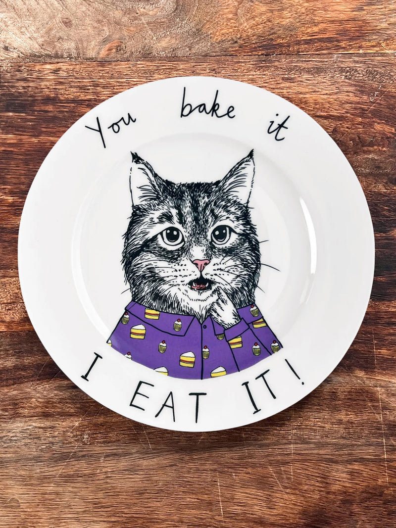 JimBobArt Side Plate - Bake Cat