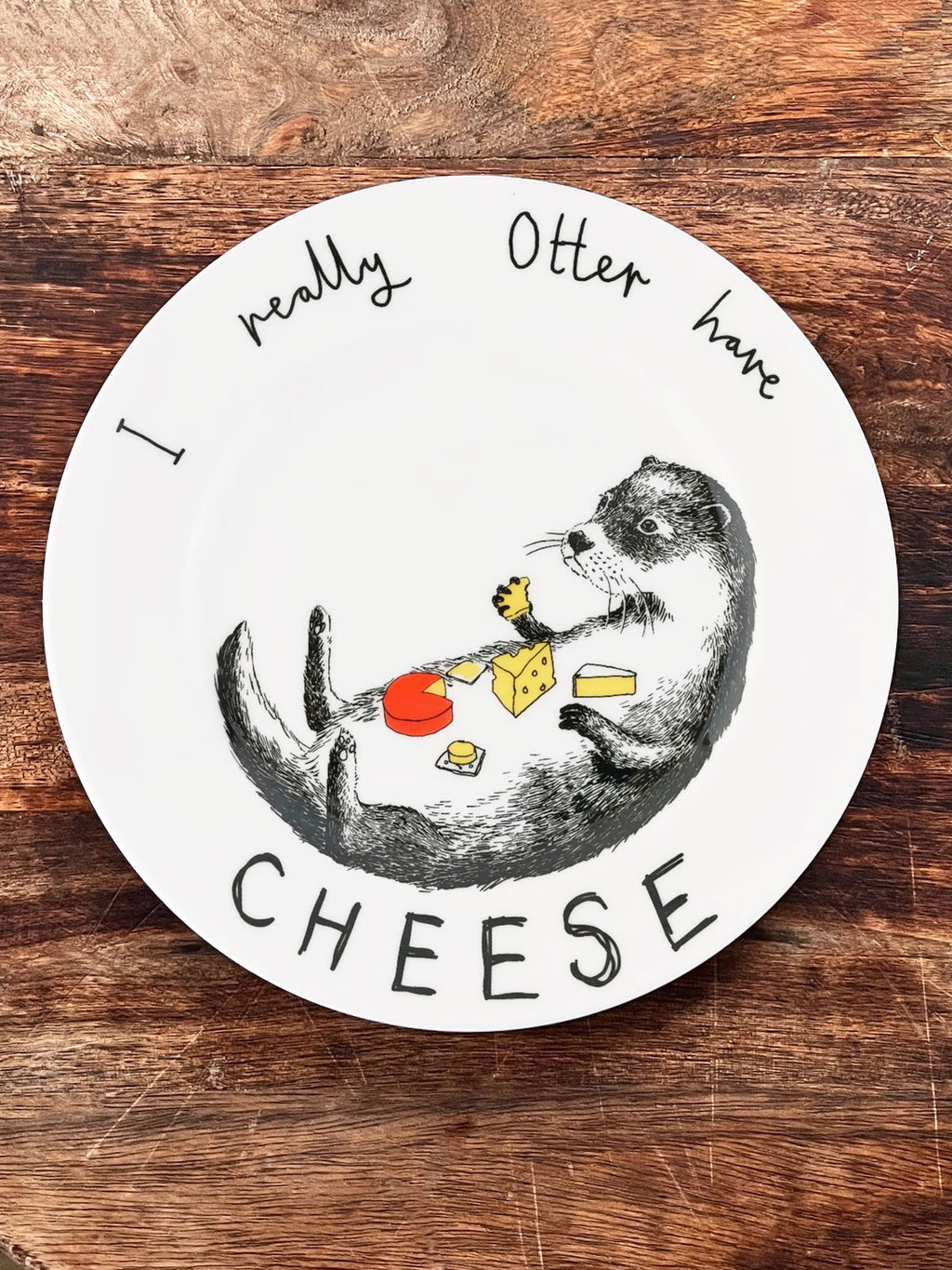 JimBobArt Side Plate - Cheese Otter
