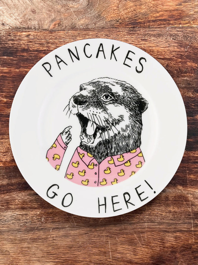 JimBobArt Side Plate - Pancakes Go Here
