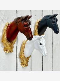 Horse Wall Plaque - White