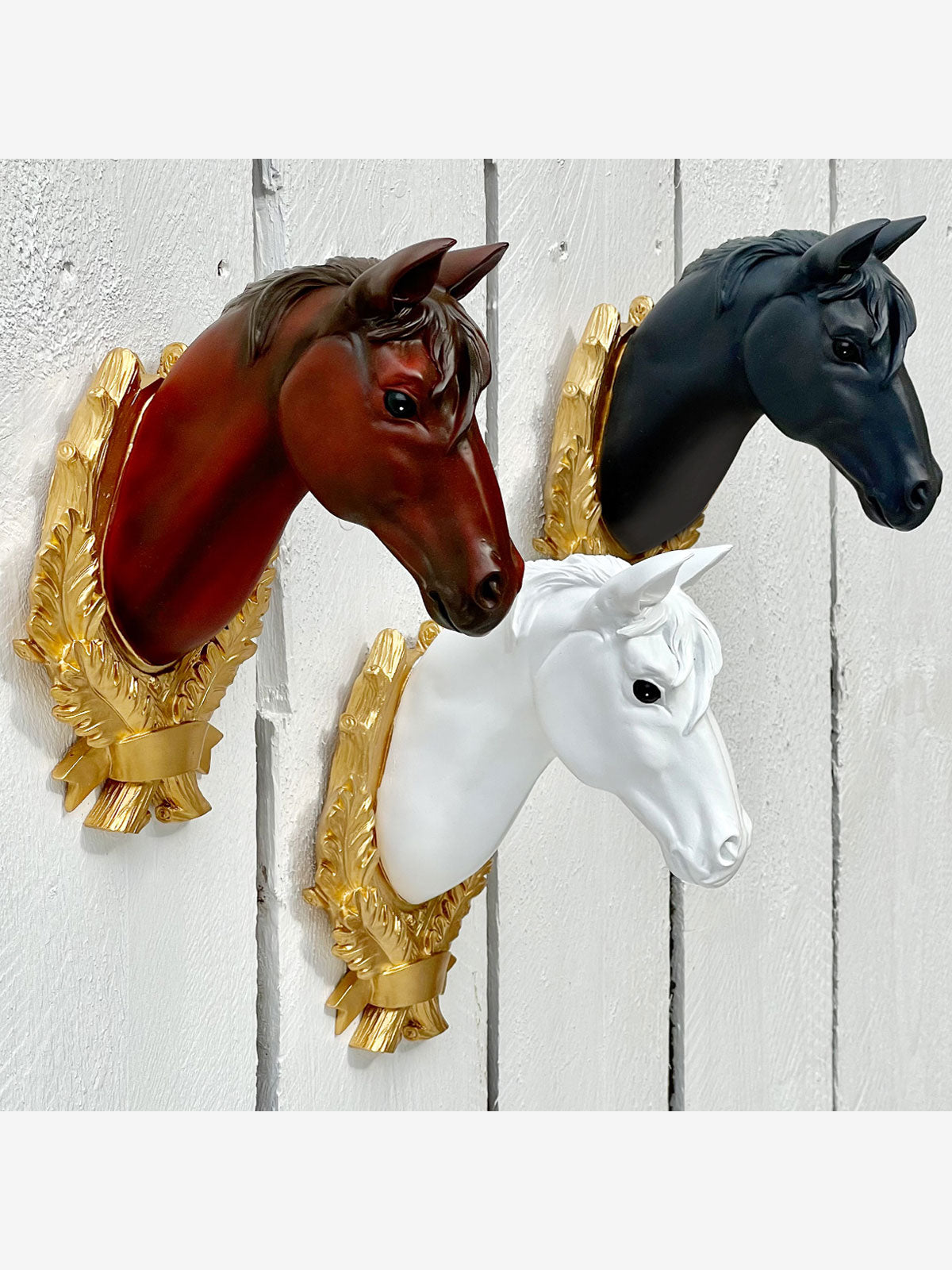 Horse Wall Plaque - White