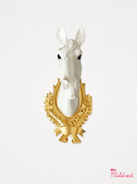 Horse Wall Plaque - White