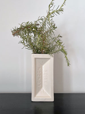 London Brick Vase - White