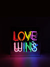 'Love Wins' Glass Neon Light Box Multi