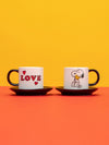 Peanuts Espresso Set Cups and Saucers  - Love