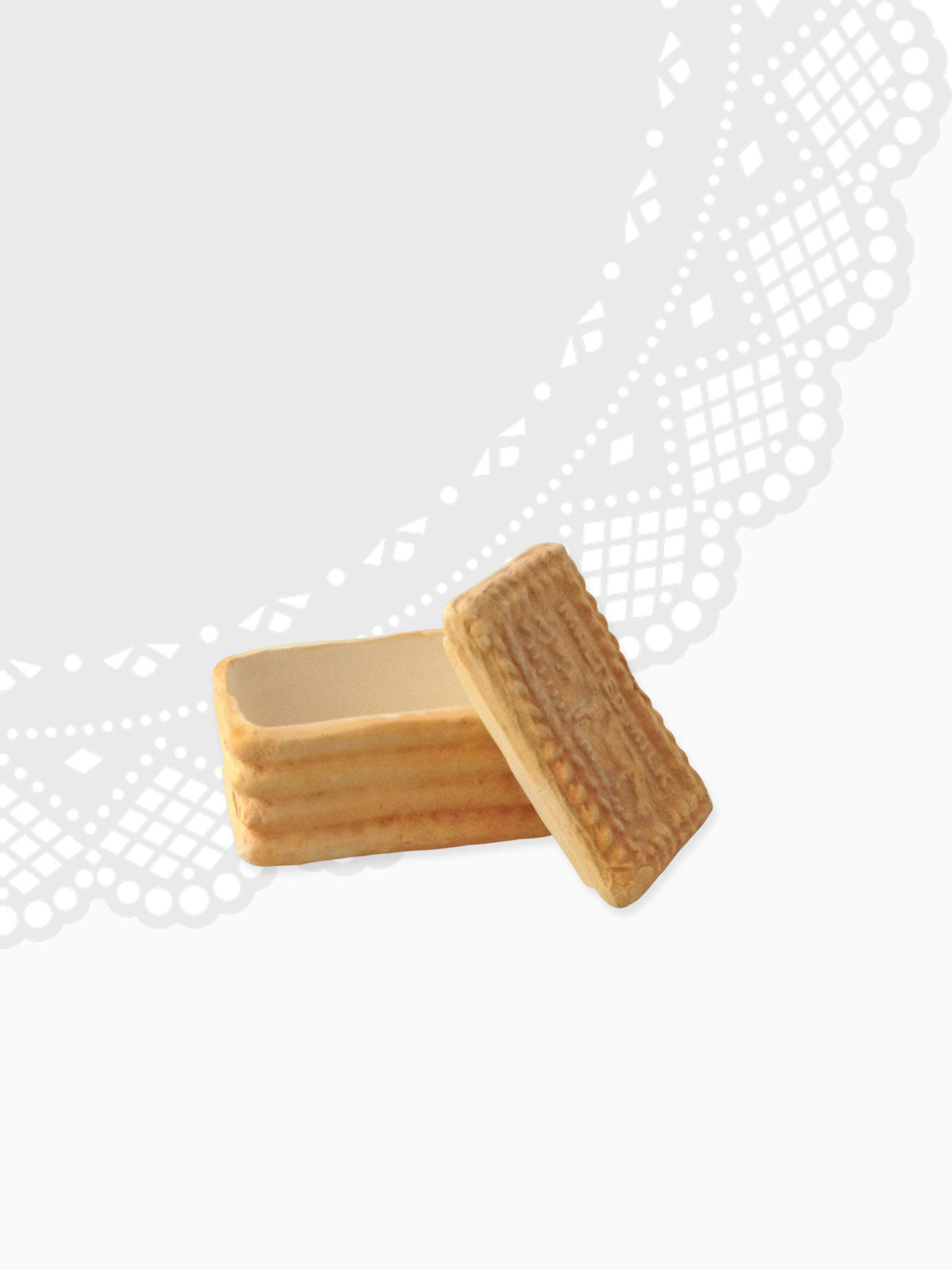 Ceramic Trinket Box - Malted Milk Biscuit