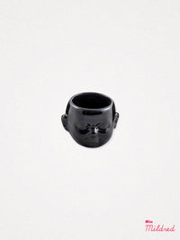 Baby Face mini Pot / Planter Black smile