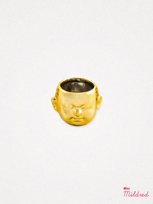 Baby Face mini Pot / Planter Gold smile