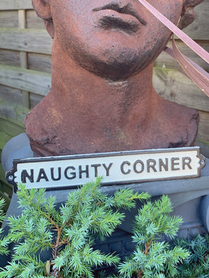 Naughty Corner - Cast Iron Sign