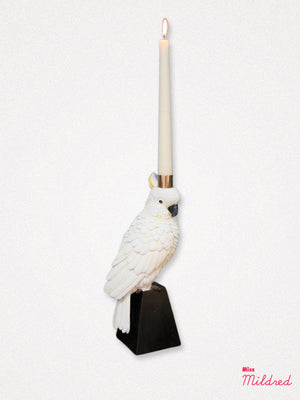 Cockatoo Parrot Bird Candlestick Holder