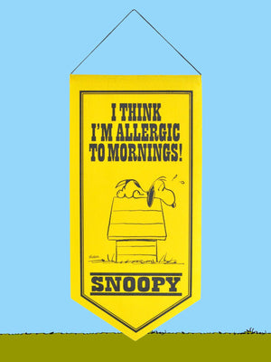 Peanuts Pennant - Snoopy Allergic to Mornings