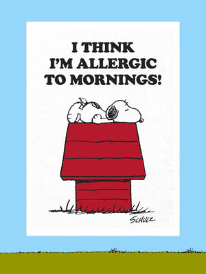Peanuts Tea Towel - Snoopy Allergic to Mornings