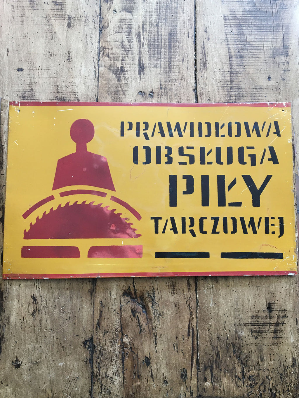 Vintage Polish Factory Metal Sign - Tarczowej