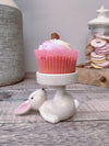 Rabbit Ceramic Cupcake Holder - Grey