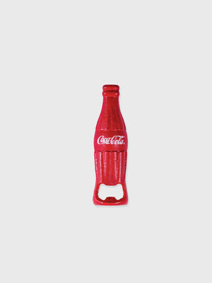 Metal Coke Bottle Opener - Red