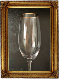 Gold Rimmed Champagne Flute Glass