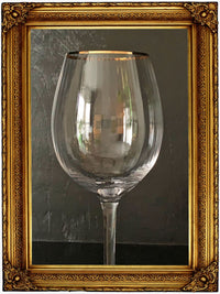 Gold Rimmed Wine Glass