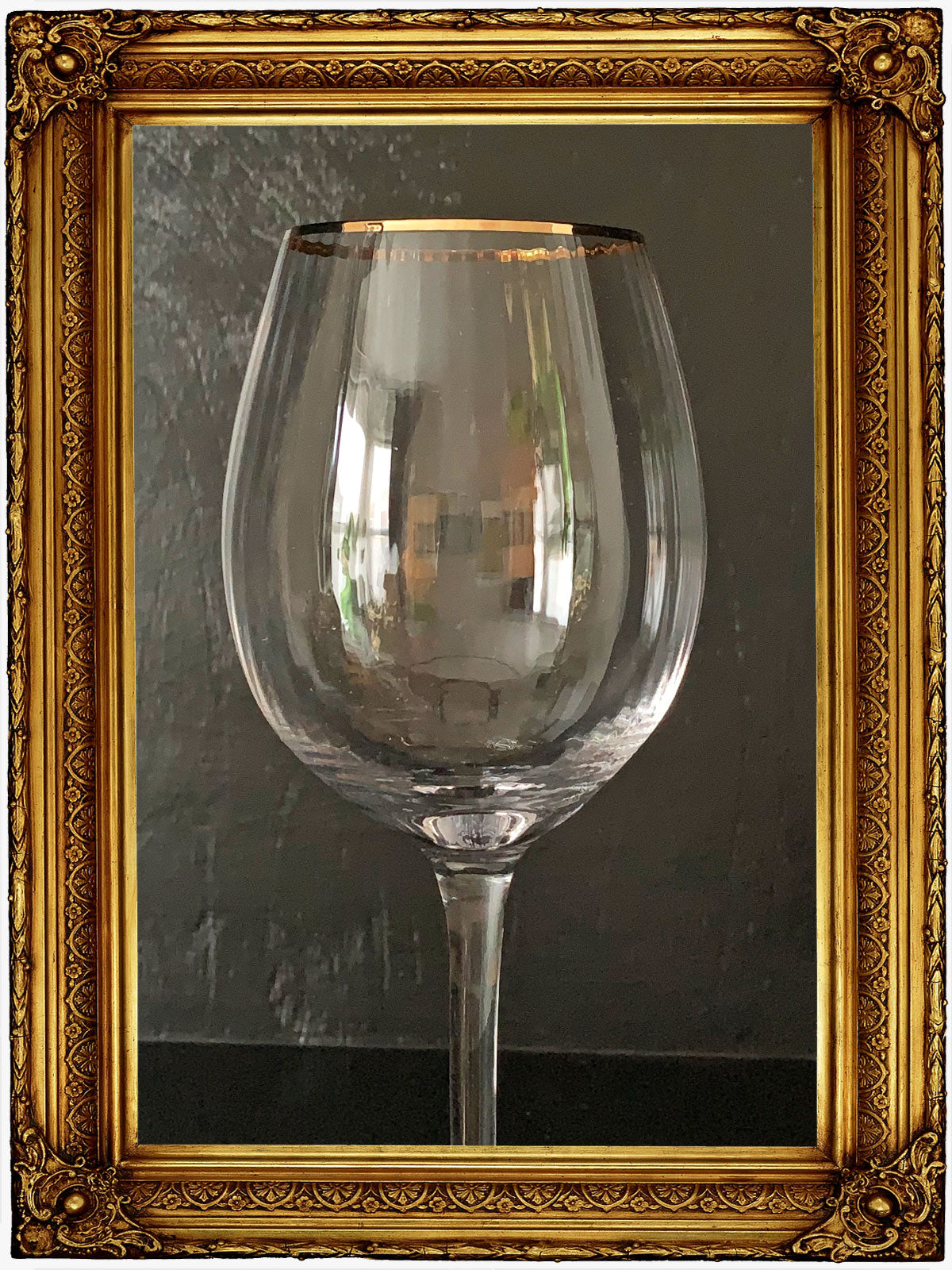 Gold Rimmed Wine Glass