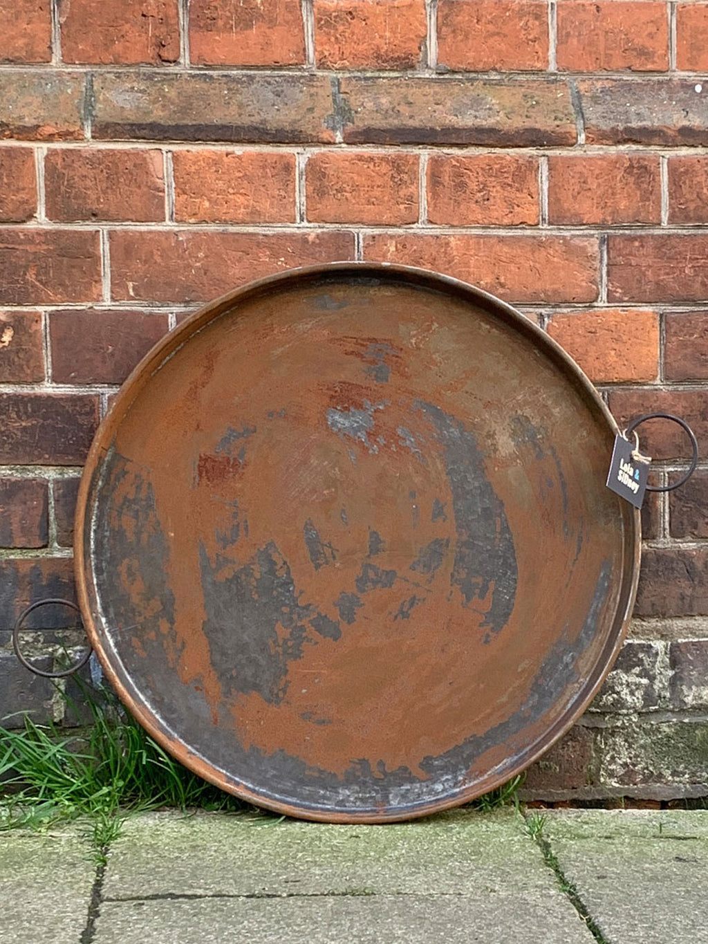 Large Metal Round Tray - 55cm